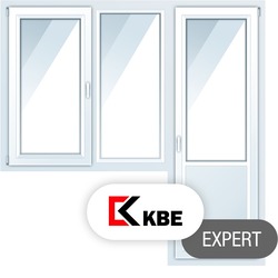 Балконные окна ПВХ KBE Expert 2000*1400